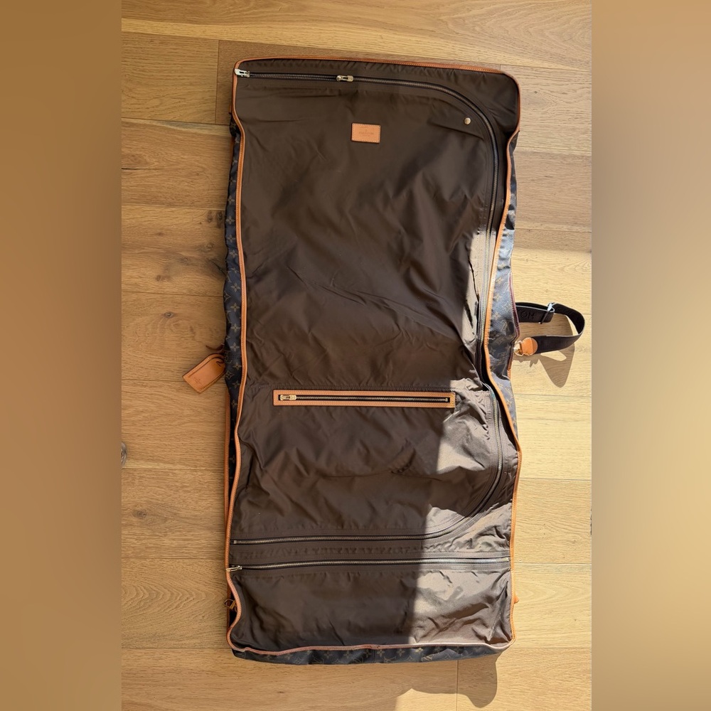 Louis Vuitton Brown and Tan Travel Bag